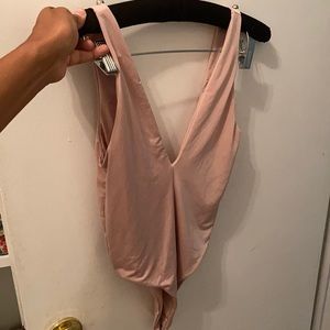 Nude one piece bikini swimsuit